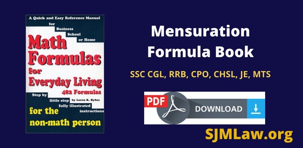 Mensuration Formula PDF Tricks, Examples in Hindi