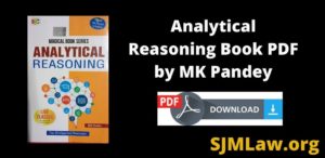 Download Analytical Reasoning Book PDF by MK Pandey