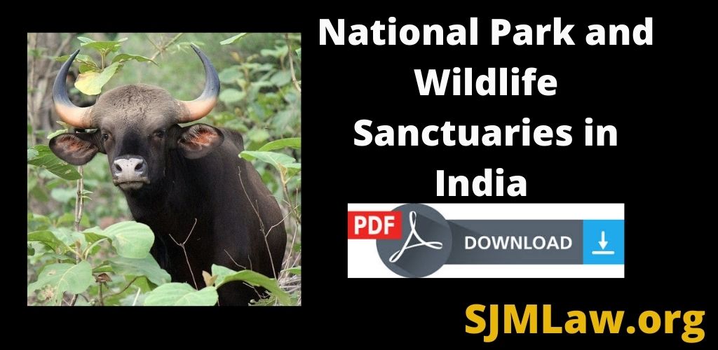 National Park and Wildlife Sanctuaries in India PDF Download