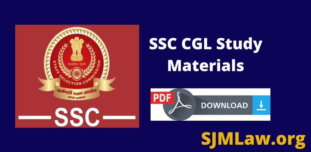SSC CGL Study Materials All PDF Download