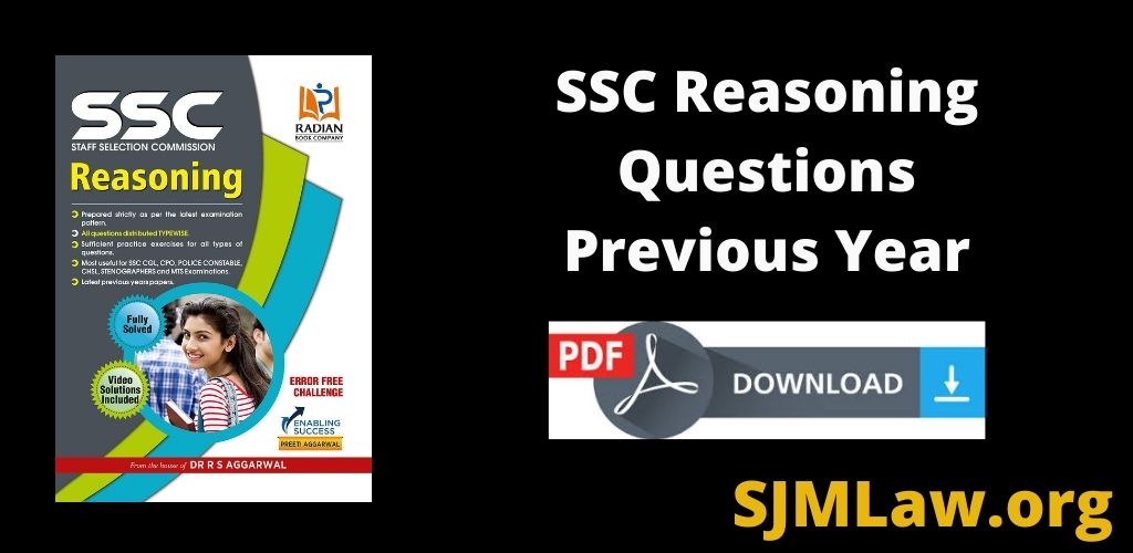 SSC Reasoning Questions PDF Download Previous Year