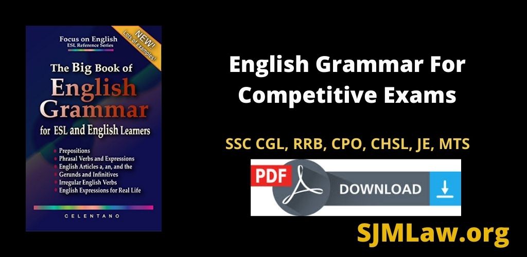 English Grammar PDF Download For Competitive Exams