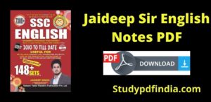 Jaideep Sir English Notes PDF Download