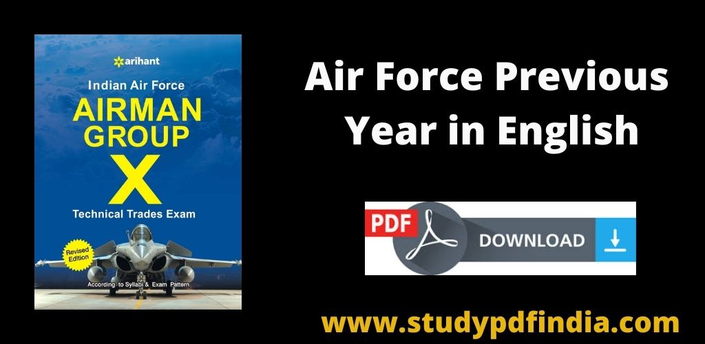 Air Force Previous Year PDF Download in English