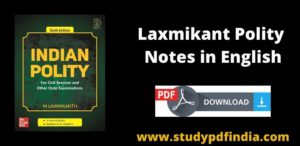Laxmikant Polity Notes PDF Download in English