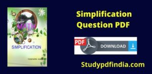 Simplification Question for Competitive Exams PDF Download