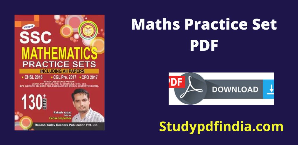 Maths Practice Set PDF