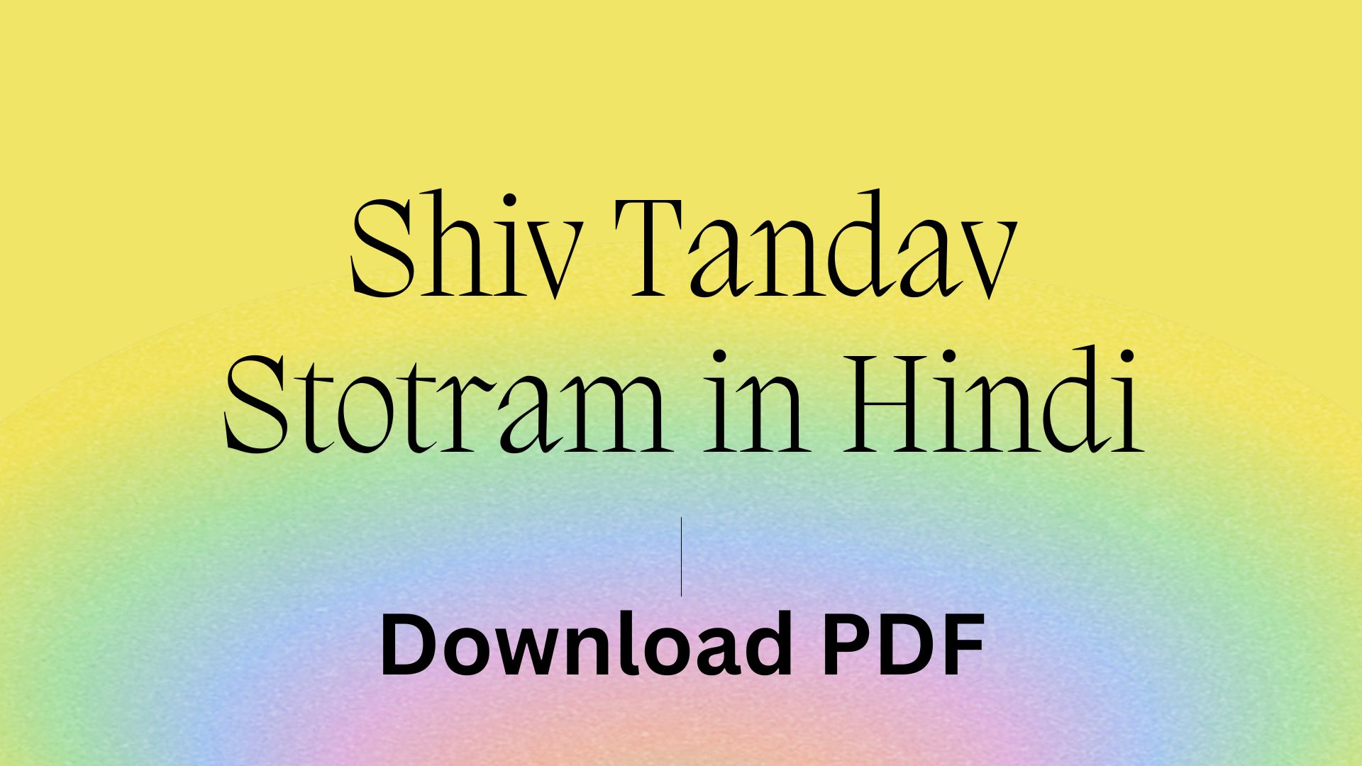 Shiv Tandav Stotram PDF in Hindi Download
