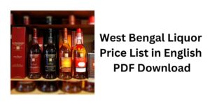 West Bengal Liquor Price List in English PDF Download