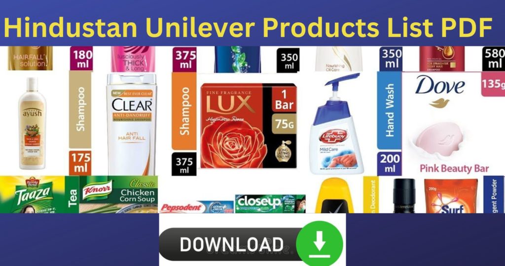 Hindustan Unilever Products PDF